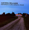 car wheels on a gravel road